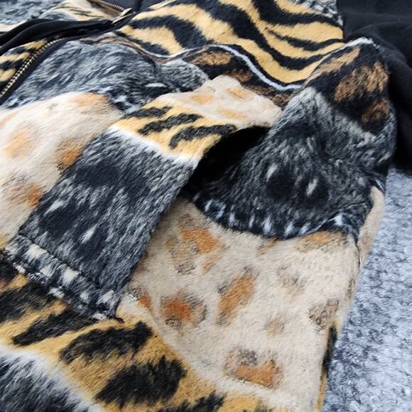 Oli Hali Jacket Womens Large Animal Print Moto Zip Biker Boho Aztec Southwestern - Picture 13 of 16